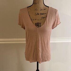 Hanro Blush V-Neck Short Sleeve PJ Tee